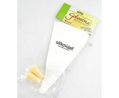 Silikomart 70.033.99.0060 Poche pâtissière + 6 douilles, 34cm