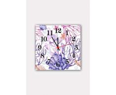 Bonamaison Horloge Murale en MDF, Multicolore, 30 x 30 cm