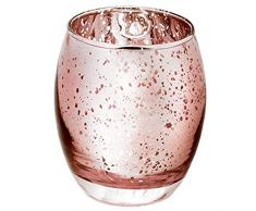 Club Green Bougeoir en verre, Quartz Rose, 75 x 90 mm-1 unité