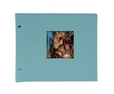 Goldbuch Trend Album Photo 60Â Pages avec feuillets Cristal 25Â x 25Â cm, Aqua, 30x25 cm