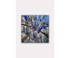 Bonamaison Horloge Murale en MDF, Multicolore, 30 x 30 cm