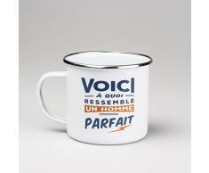 LES BONS GARS 04208000020 Les Tasse Parfait-04208000020, MÃ©tal, Blanc, 9,5 cm