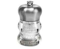 Cole & Mason Moulin à sel Ascot, Acier Inoxydable, INOX, 5,5 x 5,5 x 100 cm