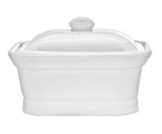 COSY & TRENDY RH46632 Terrine Pâté à Couvercle, Porcelaine, Blanc, 250 g
