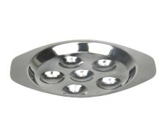 TheKitchenette - Lot de 6 Plats à Escargots à 6 Trous en Inox