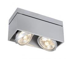 SLV Kardamod Surface Square ES111 Double Plafonnier rectangulaire, 2 x GU10 max. 2 x 75 W Blanc 117111