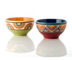 Brandani Lot de 2Â piÃ¨ces Assortiments de Bol Ã cÃ©rÃ©ales Ironstone, Multicolore, Taille Unique