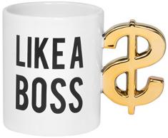 thumbs Up! - Boss Mug - Tasse CÃ©ramique - PoignÃ©e en forme dun dollar - blanc - 350ml - 1001491