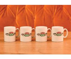 Friends GP85008 Ensemble de 4 Tasses Expresso, cÃ©ramique, White, 4 x 4 x 1,3 cm