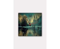 Bonamaison Horloge Murale en MDF, Multicolore, 30 x 30 cm