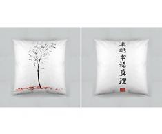 Tsuki Hinata Housse de Coussin 60Â x 60Â cm/Zen/Chillout, Multicolore