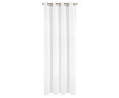 Design91 Rideaux Lisses Transparents à 8 Åillets Scintillants à Paillettes Rideaux Modernes pour Chambre à Coucher, Chambre denfant, Salon, Blanc, 135 x 250 cm