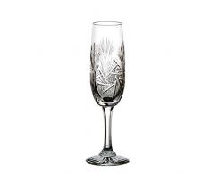 Crystaljulia 0826 Lot de 6 Verres à Champagne en Cristal au Plomb, 150 ML
