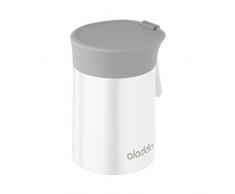 Aladdin Enjoy Thermavac⢠Stainless Steel Food Jar 0.4L Blanc â Garde Votre Repas Chaud ou Froid Pendant 5h30 | Lunch Box Isotherme à Double paroi | Ãtanche | Sangle en Silicone | sans BPA