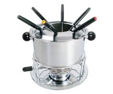 MOHA 80576 Service à Fondue, INOX/Métal Chromé, Argent, 23 x 22 x 20,5 cm