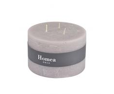 HOMEA 6BPC022TA Bougie Cylindrique Paraffine Taupe 12,5 x 12,5 x 8 cm