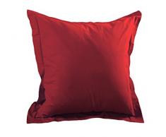 Lovely Casa T14820008 Alicia Taie avec Volant Coton Rouge 65 x 65 cm