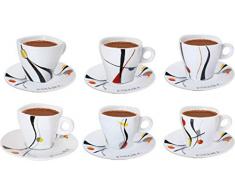 FOLLIET 6 Tasses Et 6 Sous Tasses à Chocolat Alunya