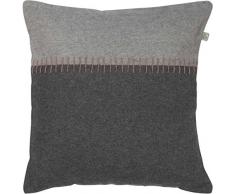 Dutch Decor Coussin Gimse 45x45 Gris foncé - Coussins Déco - Oreiller Décoratif - Déhoussable - Zippé