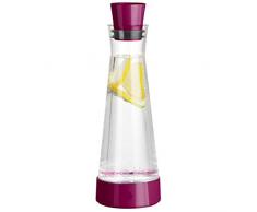 Emsa Carafe, Station de Refroidissement, Fermeture Automatique, 1 Litre, Framboise, Flow Slim Friends, 515477