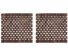 Creative Tops Lot de 2 Sets de Table avec Lames en Bois foncé