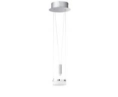 WOFI 6263.02.54.6000 Lampe suspendue, Aluminium, Integriert, 8.5 W, Silber, H: 150 cm x B x L: 18 cm