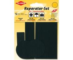 Kleiber 5-PiÃ¨ces Set Patchs Autocollants Nylon pour rÃ©parer vÃªtements, Noir