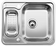 Blanco Lantos 6 S-IF Évier de cuisine Finition acier inoxydable brossé Réversible, argent, 516676