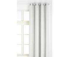 Linder 0520/10/375FR Rideau Suédine Lourde Blanc Oeillets 145 x 260 cm