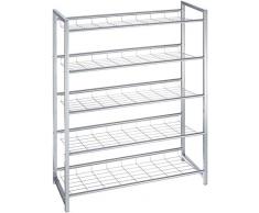Haku Möbel 38728 Étagère pour Chaussures Aluminium 30 x 80 x 106 cm