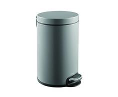 EKO Poubelle Ã PÃ©dale MÃ©tal Inox 38 x 22 x 38 cm 8 litres