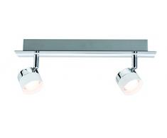 Paulmann 60245 Plafonnier LED 2 x 3 W Blanc Chrome 230 V MÃ©tal 602.45