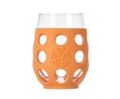 Lifefactory Verre Ã vin, Verre, 481,9Â Gram, 2-Piece-p, Verre, Orange, 11.43x11.43x8.89 cm