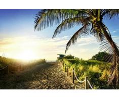 Papier Peint poster panoramique MIAMI BEACH 4 x 2,70 m | DÃ©co et photo murale XXL QualitÃ© HD Scenolia