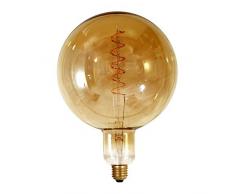 Girard Sudron 716699-LED Globe G200 Ampoule LED Filament Torsadé E27 Blanc Chaud 240 Lumens Dimmable 6 W Fumé
