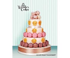 Silikomart 25.951.87.0069 Coffret de 3 Moules pour GÃ¢teau Ã 3 Etages Forme Ronde Silicone Blanc