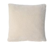 GÃ¶zze, avec Picots Structure Coussin DÃ©co 50Â x 50Â cm, Polyester, Blanc cassÃ©, 50 x 50 x 10 cm