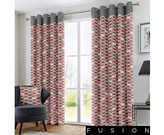 Fusion One Copeland Coussin Garni 43Â x 43Â cm 43Â x 43Â x 15Â cm, Coton, Rouge, 46x90 (117 x 229 cm)