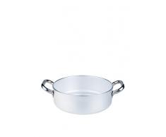 Pentole Agnelli ALMA10624 Casseroles en Aluminium Professionnelles 3 mm, Casserole Basse avec 2 poignÃ©es, 4,1 L