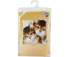 Kit coussin au point de croix Chatons
