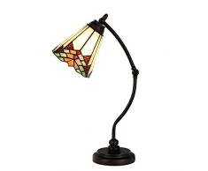 Lumilamp 5LL-5964 Art Deco Tiffany Lampe de Table Multicolore Ã 26 x 50 cm