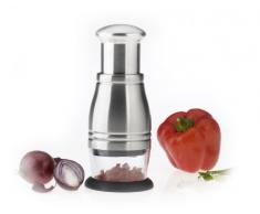 Westmark 11492260 Mini Hachoir INOX 1000 avec mécanisme de Rotation, Acier Inoxydable, Argent, 22 cm