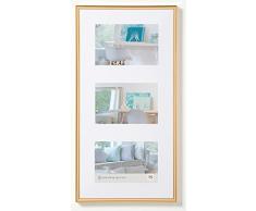 Walther, New Lifestyle, KV315G, Cadre Multivue pour 3 Photos, 3x10x15 cm, Or