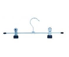 MSV 275 Cintre 2 Pinces, MÃ©tal, Argent, 30x20x8 cm