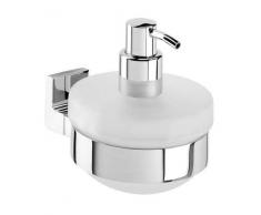 Tiger 30063 Ontario Distributeur de Savon Liquide, en Aluminium, Acier Inoxydable et zamak, Chrome/Verre dÃ©poli Blanc