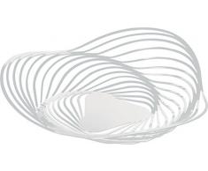 Alessi Aco01 W Trinity Centre de Table en Acier Coloré à la Résine Au Ãpoxyde, Blanc, à 43 Cm