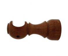 Riel Chyc 5430740 Support de Tringle à Rideaux Ouvert en Bois de Noyer Lisse 20 x 88 mm