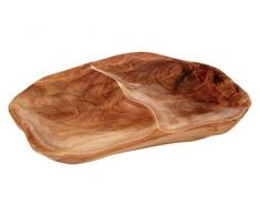 Premier Housewares Kora Plateau de Service avec 2Â Compartiments, Bois de cÃ¨dre Naturel