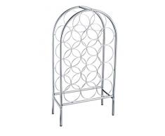 Zeller 27358 Casier à vin chromé, 33,5 x 16,5 x 62 cm - pour 14 bouteilles