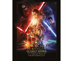 Pyramid International Poster Star Wars Episode VII en Plastique/Verre Multicolore 40 x 50 x 1,3 cm